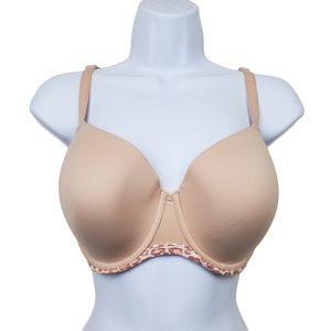Bare Necessities Womens Hazel Animal Nude The Favorite T-Shirt Bra Size 32DDD